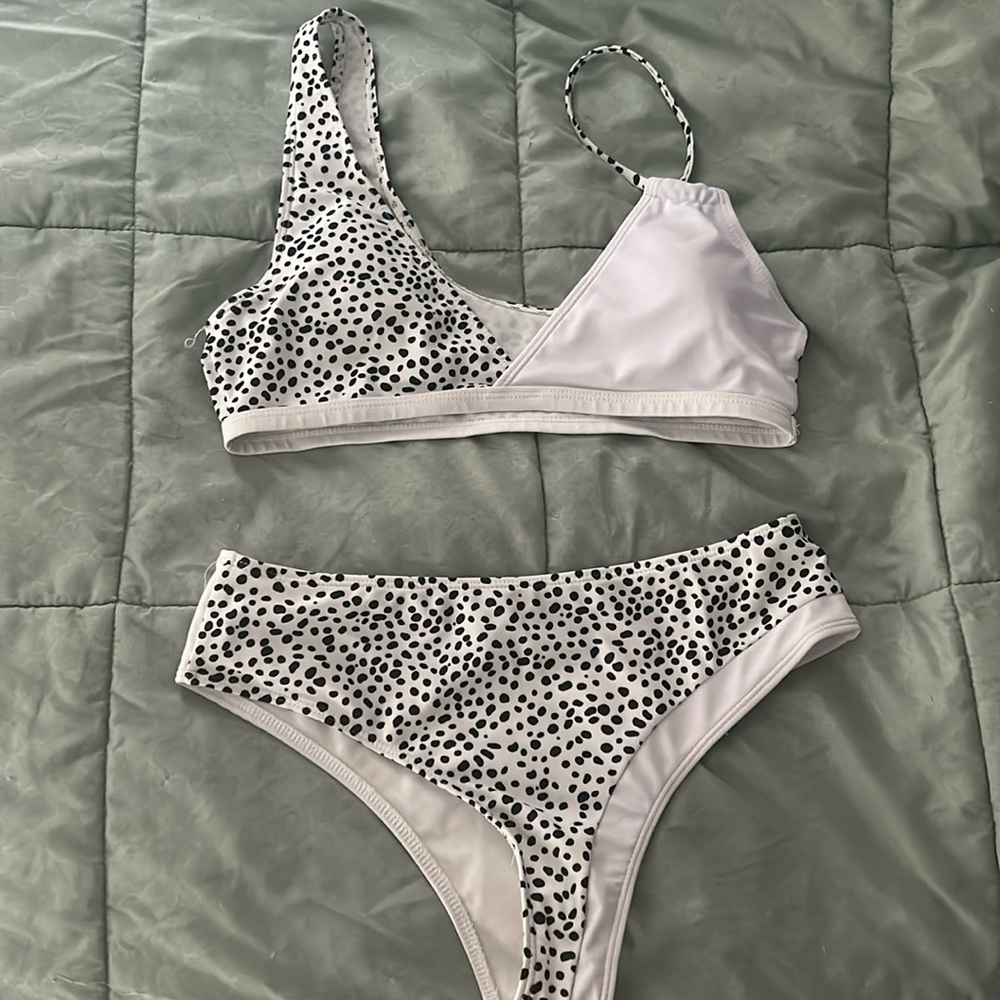 Black and white printed bikini